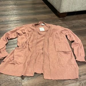 NEW WITH TAGS madewell cardigan size medium, blush pink/light mauve